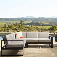 Portside Aluminum Outdoor in -Piece L-Shaped Sectional