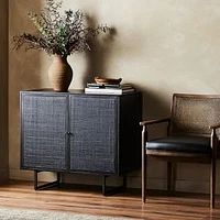 Nioma Small Cabinet-Black Wash