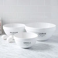 Utility Kitchen Collection, Mixing Bowls, Set of 3, White