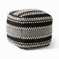 Variegated Stripe Pouf | West Elm