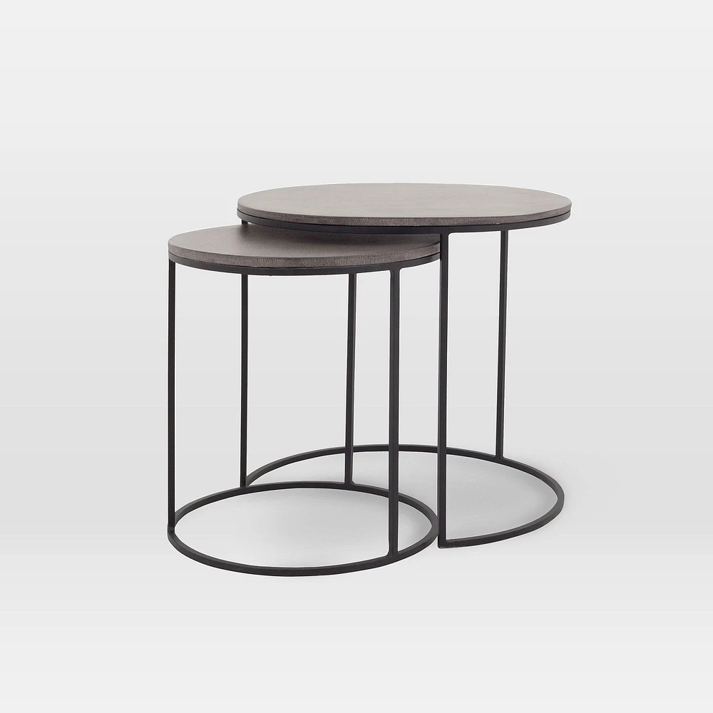 Lavastone Round Nesting Side Tables (19.75") | West Elm