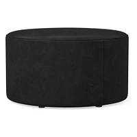 Isla Leather Ottoman | West Elm