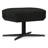 Austin Leather Swivel Ottoman | West Elm