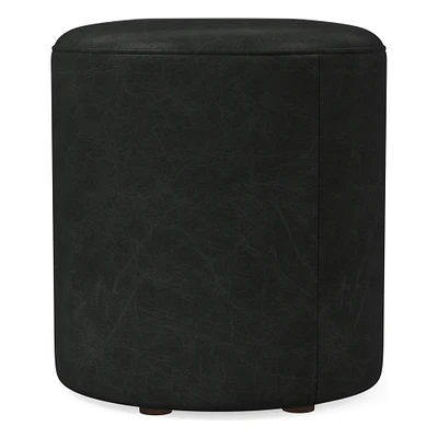 Isla Large Ottoman, Poly, Saddle Leather, Nut, Concealed Supports