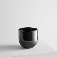 Two-Toned Black Glass Candles - Cedarwood Moss | West Elm