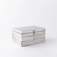 Grand Antique Silver Lacquer Jewelry Box | West Elm