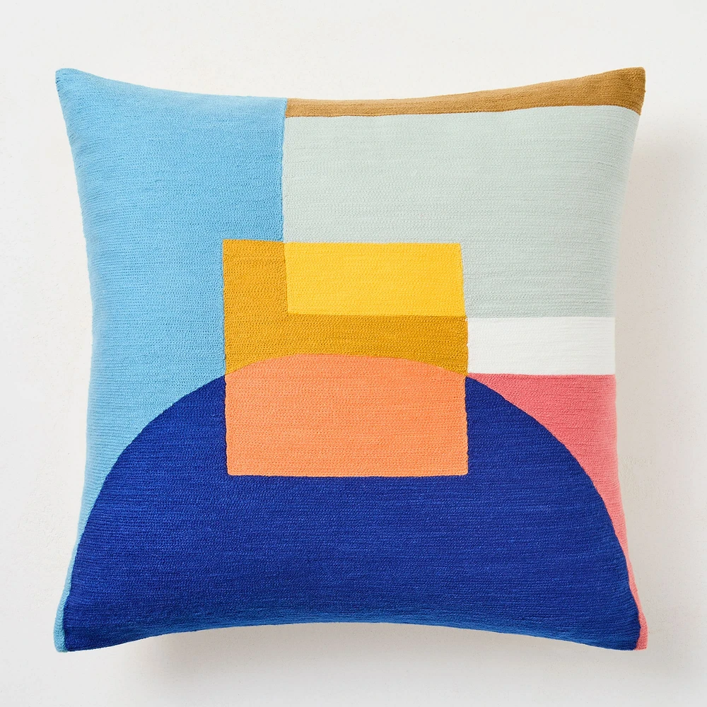 Half Moon Layered Blocks Pillow Cover | West Elm