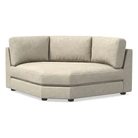 Open Box: Haven Left Arm Bumper Chaise, Trillium, Performance+ Basket Slub, Pearl Gray, Concealed Support