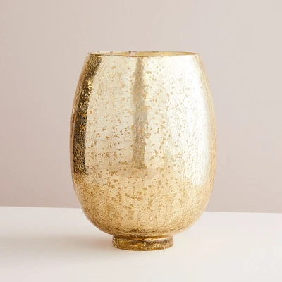 Gold Crackle Mercury Candle Jars - Winter White | West Elm