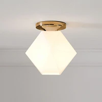 Sculptural Faceted Flush Mount | West Elm