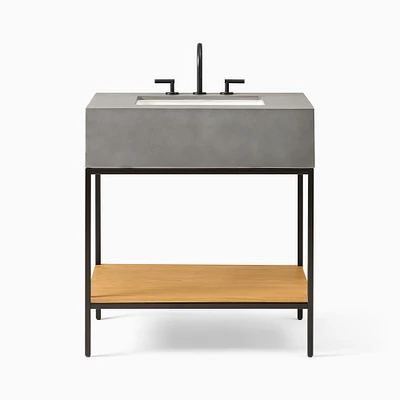 Streamline Concrete Single Bathroom Vanity (31.5") | West Elm