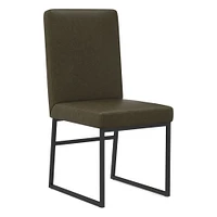 Range Leather Side Dining Chair | West Elm