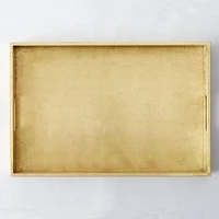 Open Box: Lacquer Wood Rectangle Tray, 18x28, Gold