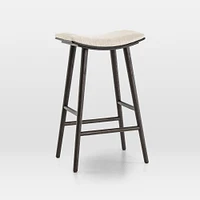 Oak Wood Saddle Bar & Counter Stools | West Elm