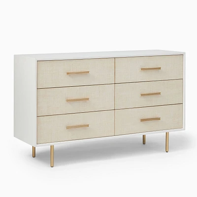 Margot Raffia 6-Drawer Dresser (56") | West Elm