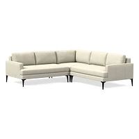 Andes 94" Multi Seat 3-Piece L-Shaped Sectional, Standard Depth, Saddle Leather, Nut, BB