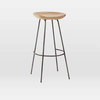 Chip & Dent: Alden Wood Bar Stool, Wood