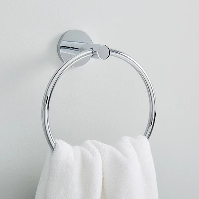 Modern Overhang Bath Hardware - Chrome, Bathroom Hardware | West Elm