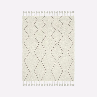 Chip & Dent: Souk Shag Wool Rug 6x9, Natural