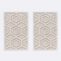 Graphic Wood Hexagon Dimensional Wall Art | West Elm