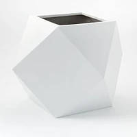 Faceted Modern Fiberstone Indoor/Outdoor Planters | West Elm