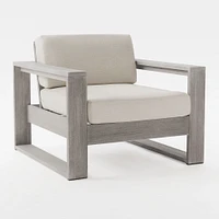 Portside Outdoor Lounge Chair, Alabaster, Reef