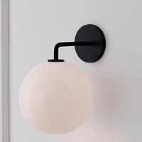 Sculptural Glass Globe Wall Sconce - Small (Ombre) | West Elm