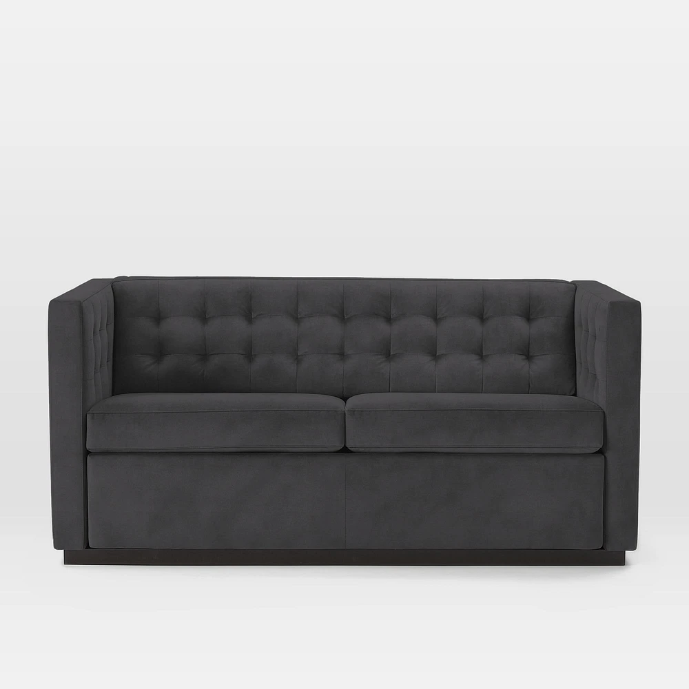 Rochester 72" Sleeper Sofa, Yarn Dyed Linen Weave, Graphite