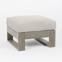 Portside Ottoman, Driftwood, Pearl Gray