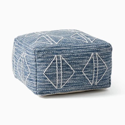 Reflected Diamonds Pouf | West Elm