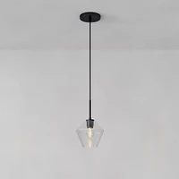 Sculptural Glass Geo Pendant Light - Large (Clear) | West Elm