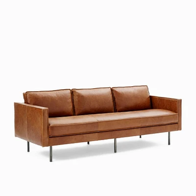 Chip & Dent: Axel 89" Sofa, Saddle Leather, Nut