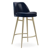 Finley Leather Counter Stool | West Elm