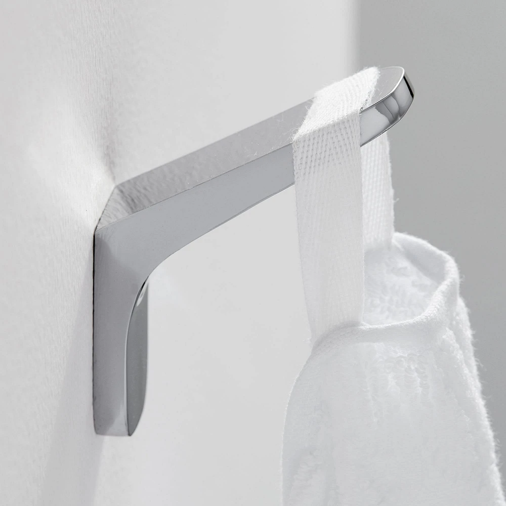 Mid-Century Contour Bathroom Hardware, Chrome