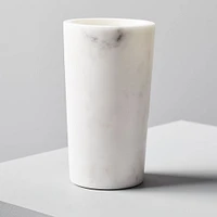 Foundations Marble Tapered Vase, White, 7"