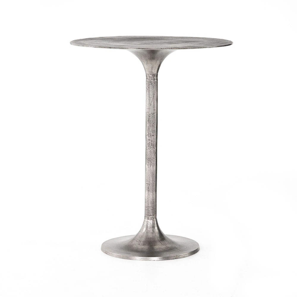 Tulip Pedestal 32" Counter Table, Antique Rust