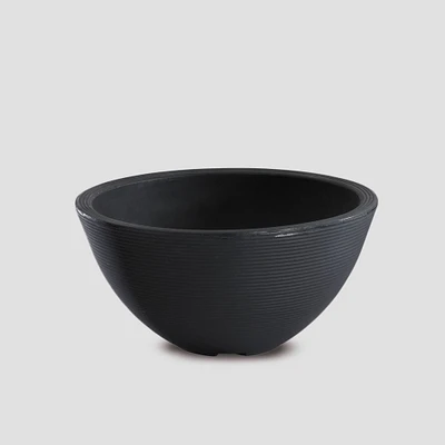 Lightweight Grooved Indoor/Outdoor Bowl Planters | West Elm