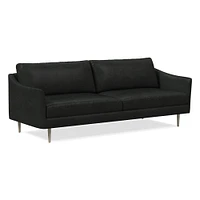 Sloane 86" Sofa, Saddle Leather, Nut, Light Bronze