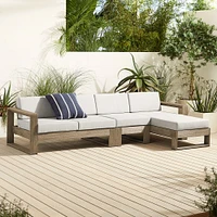 Portside Outdoor 3-Piece Chaise Sectional (120"–147") | West Elm