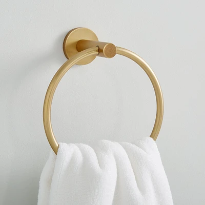 Modern Overhang Bath Hardware - Brass, Bathroom Hardware | West Elm