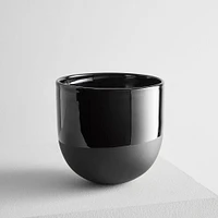 Two-Toned Black Glass Candles - Cedarwood Moss | West Elm