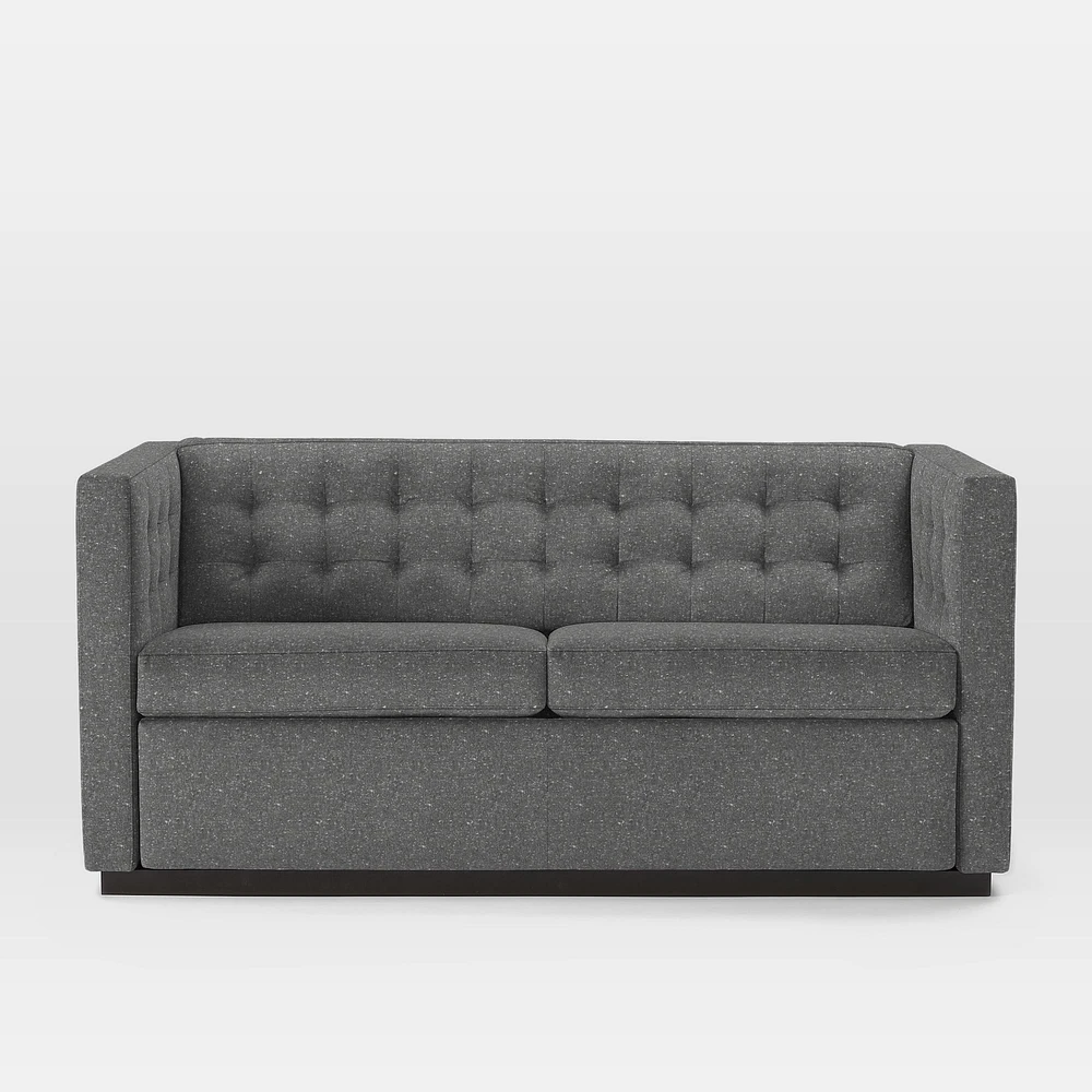 Rochester 72" Sleeper Sofa, Yarn Dyed Linen Weave, Graphite