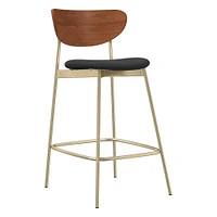 Modern Petal Counter Stool - Leather | West Elm