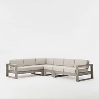 Portside Outdoor 4-Piece L-Shaped Sectional (125") | West Elm