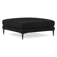 Harper Leather Ottoman | West Elm