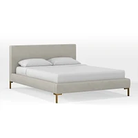 Upholstered Platform Bed - Metal Legs | West Elm