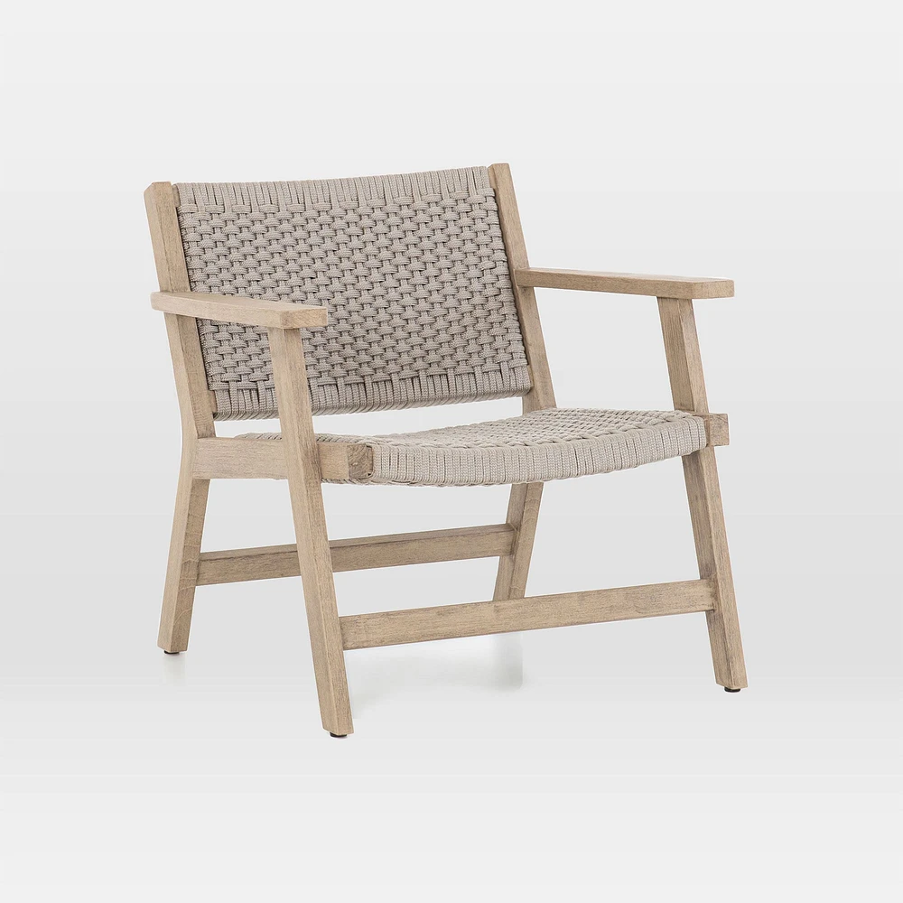 Catania Outdoor Rope Chair, Weathered Gray