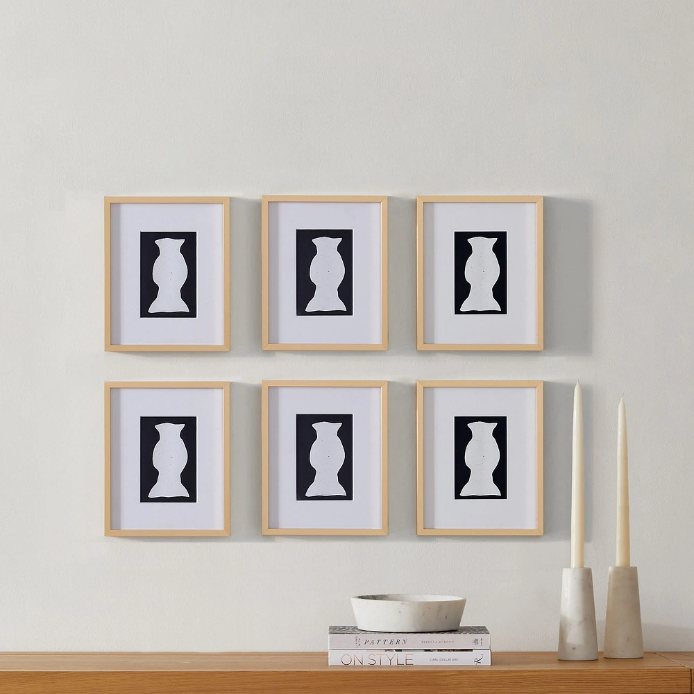 Multi-Mat Metal Gallery Frame, Polished Brass, 5x7
