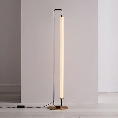 Linear Metal LED Floor Lamp | West Elm