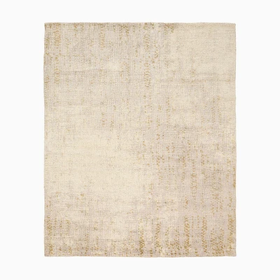 Chip & Dent: Distressed Foliage Rug, 5x8, Pearl Gray